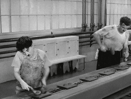 Modern Times assembly line Charlie Chaplin